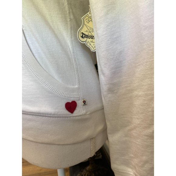 Twisted Heart Rhinestone Cherry Zip Up Hoodie S - Picture 5 of 9